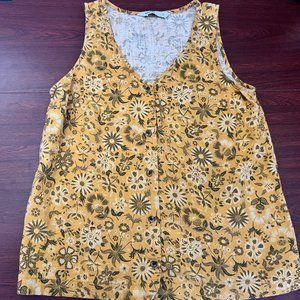 Sonoma Goods For Life --- Golden Yellow Sunflower Sleeveless Top